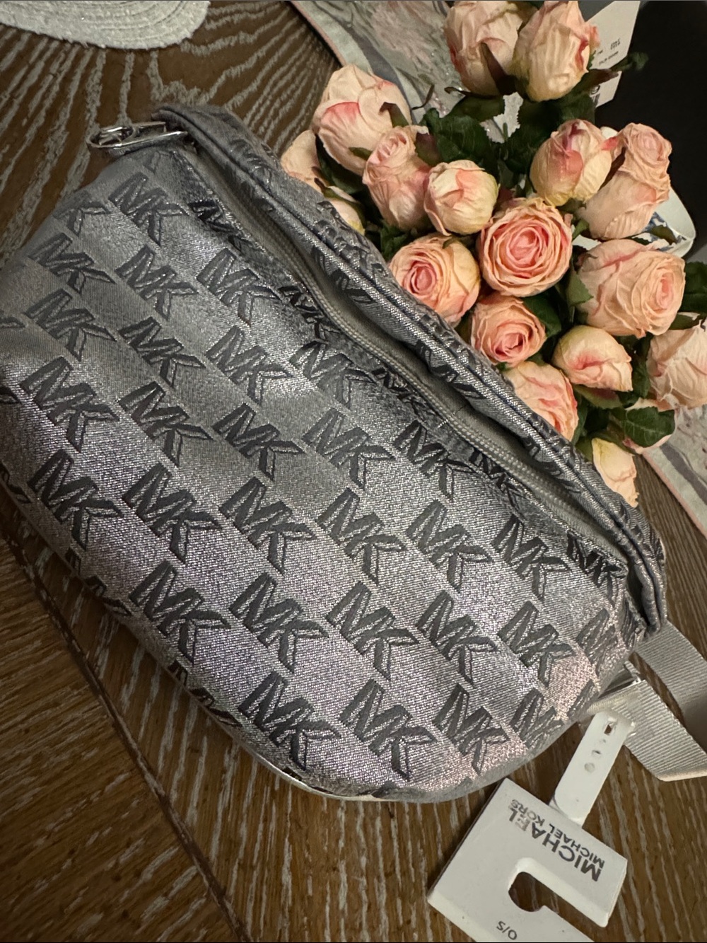 Michael Kors Silver MK Logo belt  Bag